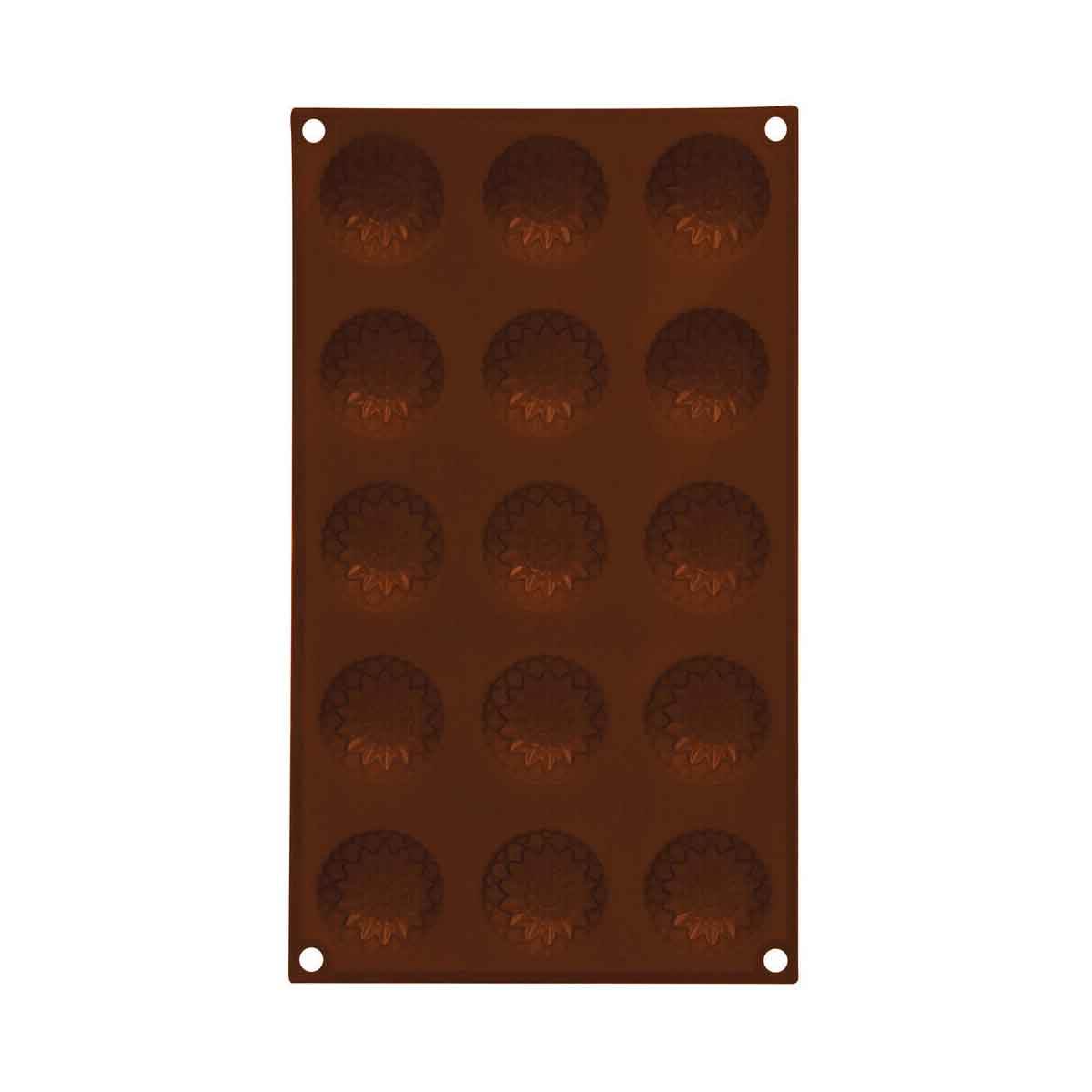 15 Sunflower Brown Chocolate Mould