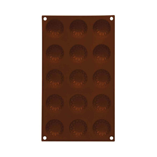 15 Sunflower Brown Chocolate Mould