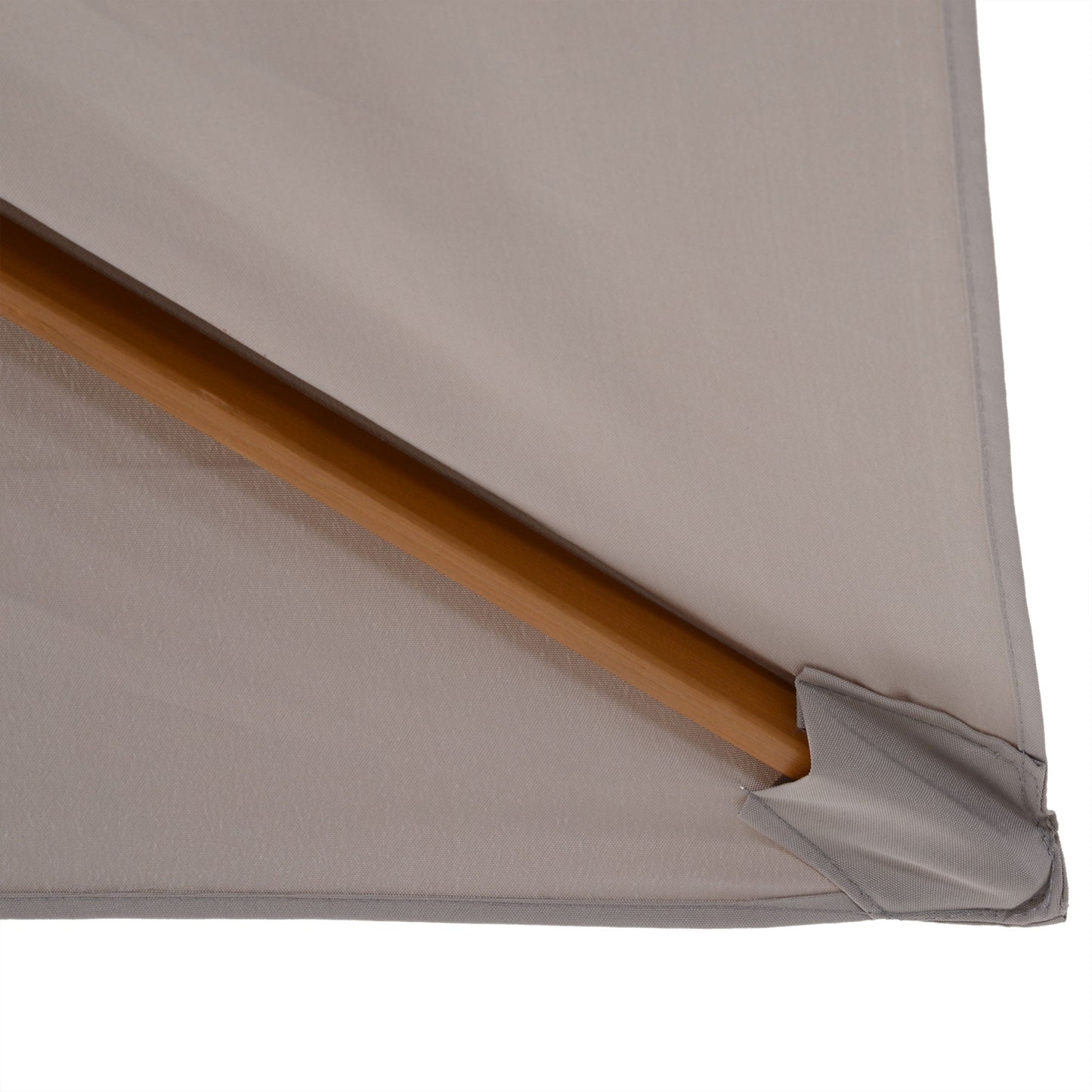 2 x 3m Wooden Garden Parasol Umbrella Outdoor Sun Shade Canopy