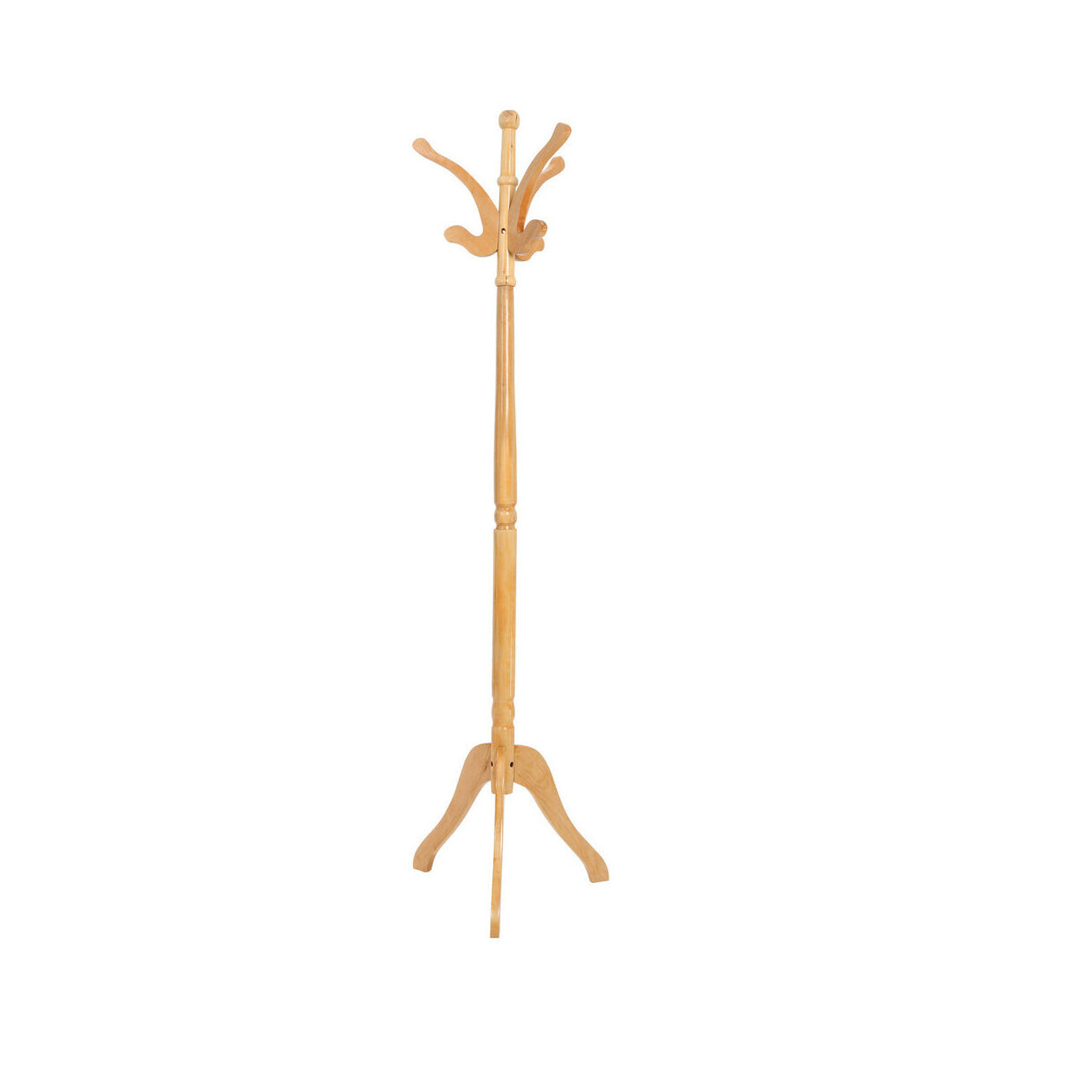 Natural Finish Light Wooden Coat Stand