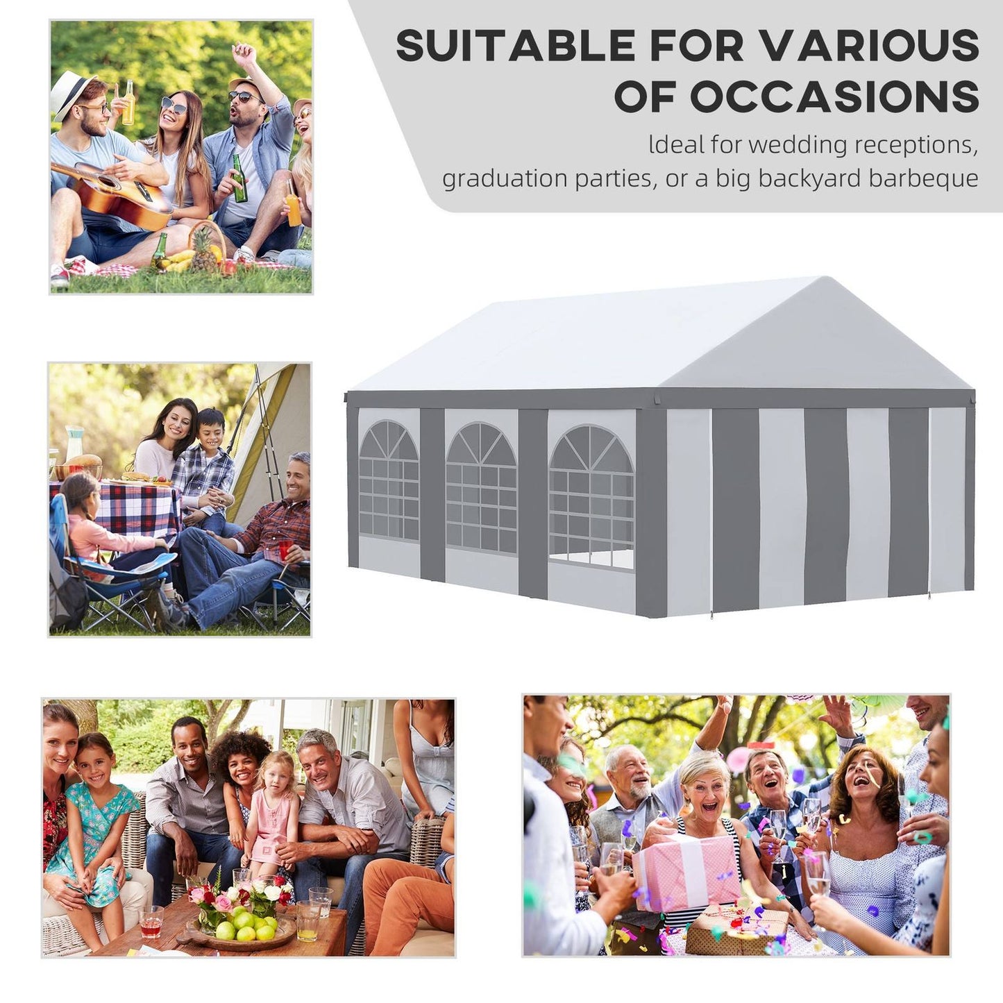 6 x 4m Galvanised Party Tent