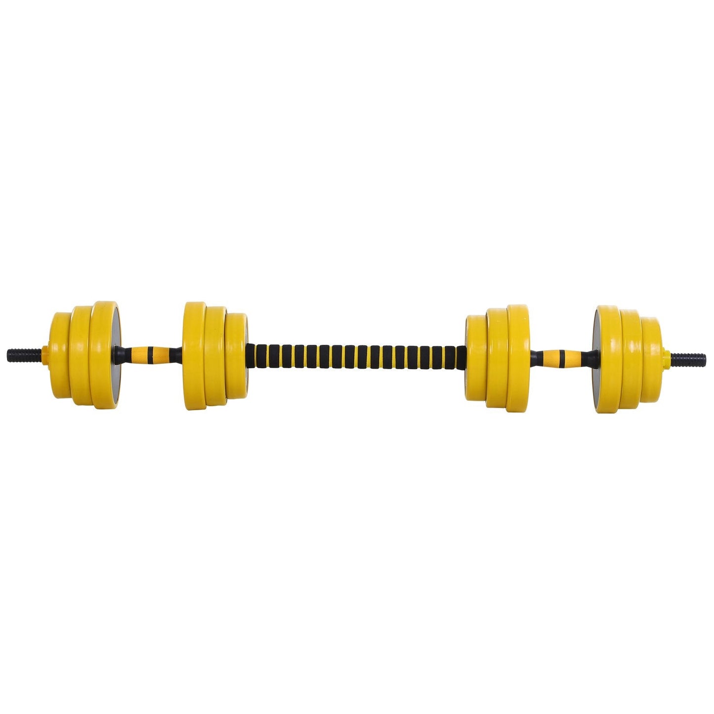 25KG Dumbbell & Barbell Adjustable Set Plate Bar Clamp Rod Home Gym Sports Area Exercise Ergonomic