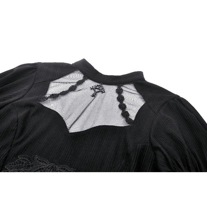 Dark in Love Avalon Gothic Embroidered Puff Sleeve Top