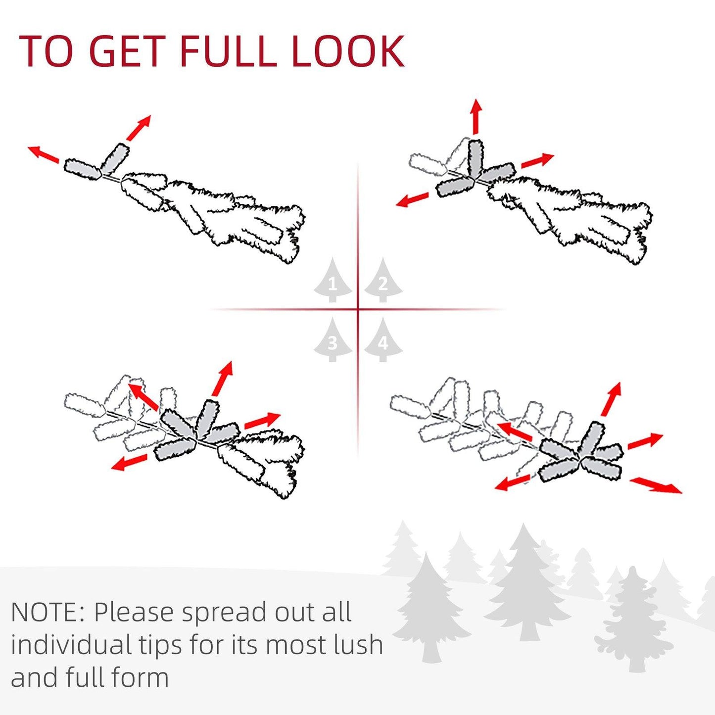 4FT Pre-Lit Artificial Christmas Spruce Tree