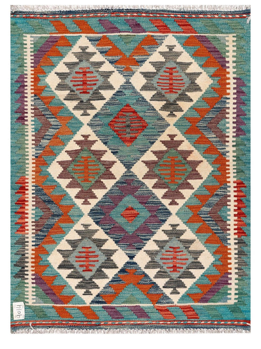 Maimana Afghanistan Kilim Rug - 116 x 85 cm