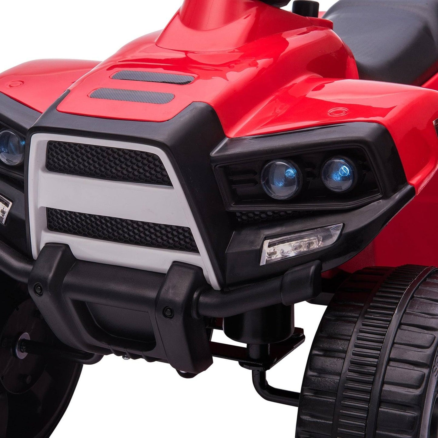 6V Kids Electric Ride on Car ATV Toy Quad Bike With Headlights for Toddlers 18-36 months Red