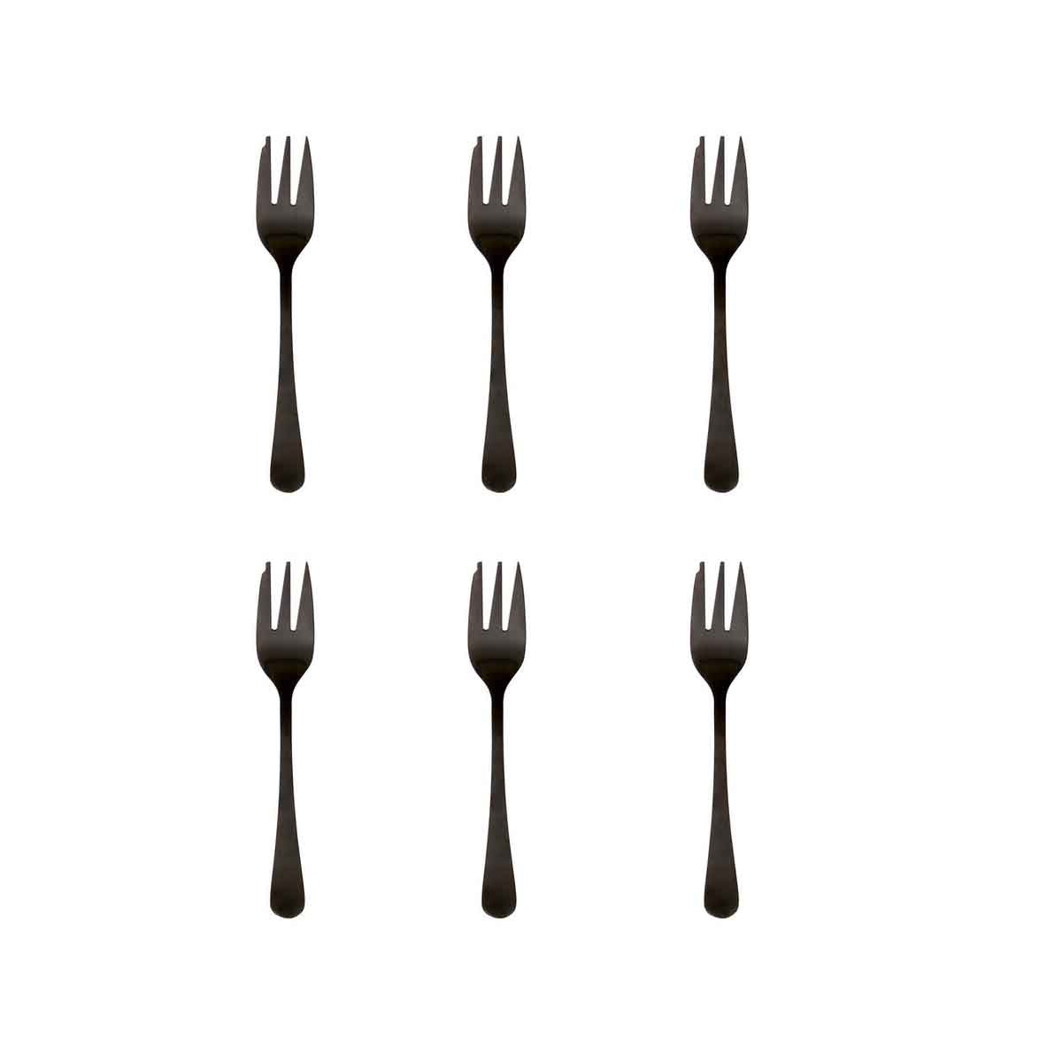 Modern Retro Set Of 6 Cake Forks