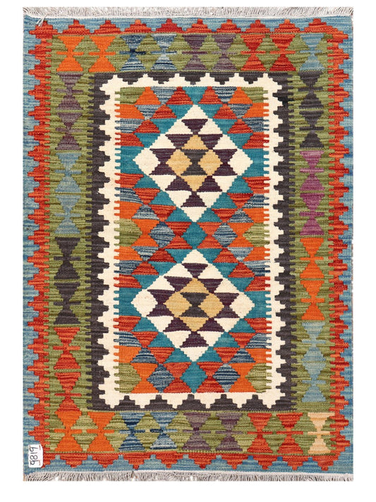 Maimana Afghanistan Kilim Rug - 119 x 83 cm