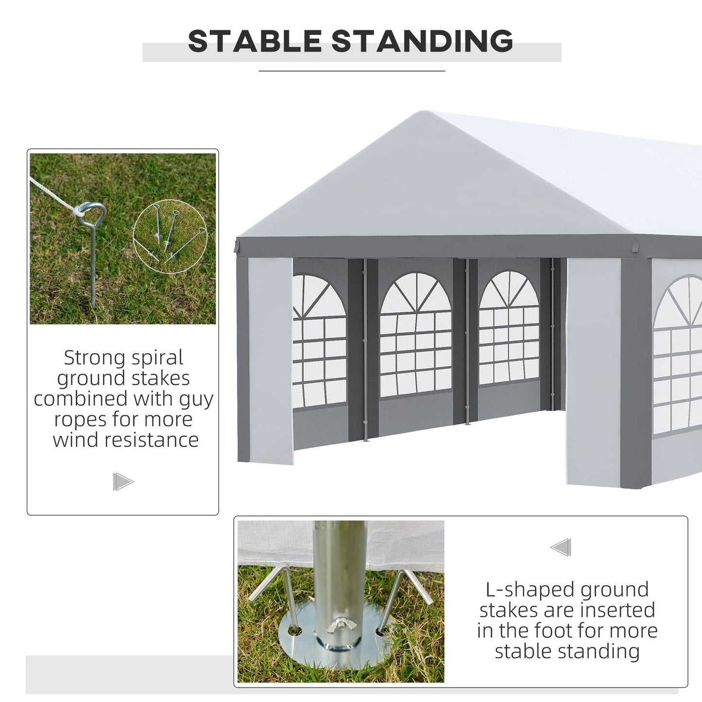 6 x 4m Galvanised Party Tent