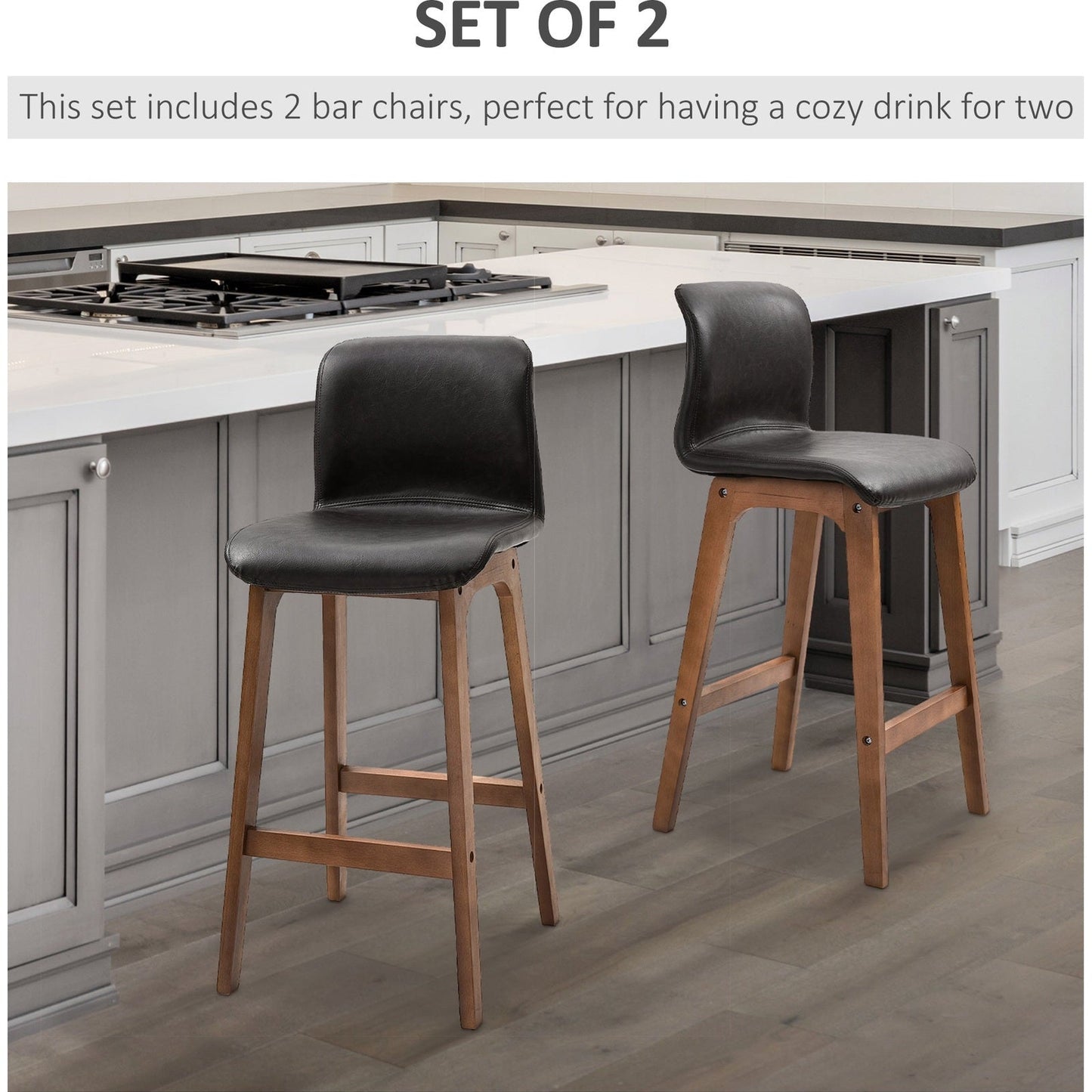 Modern Bar Stools Set of 2