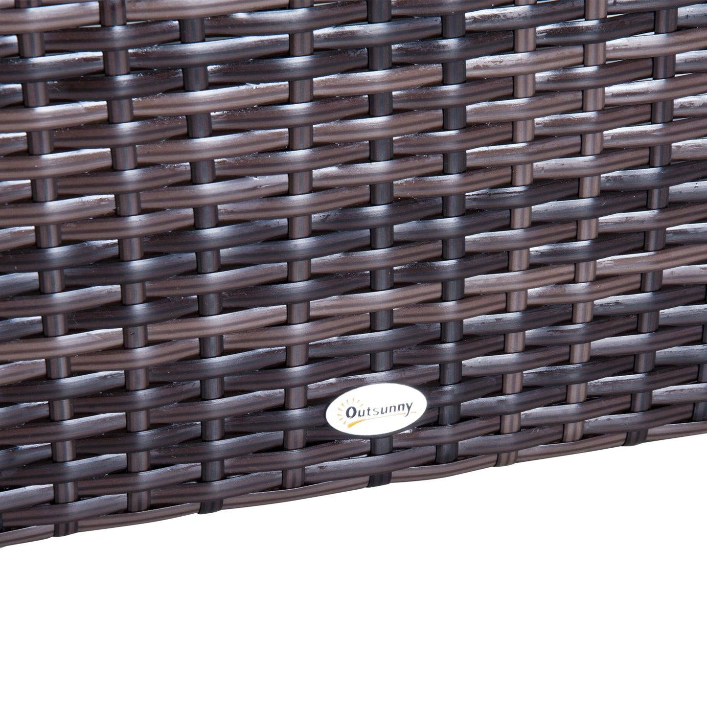 6 PC Rattan Sofa Coffee Table Set Sectional Wicker Weave Furniture for Garden Outdoor Conservatory w/ Pillow Cushion Brown