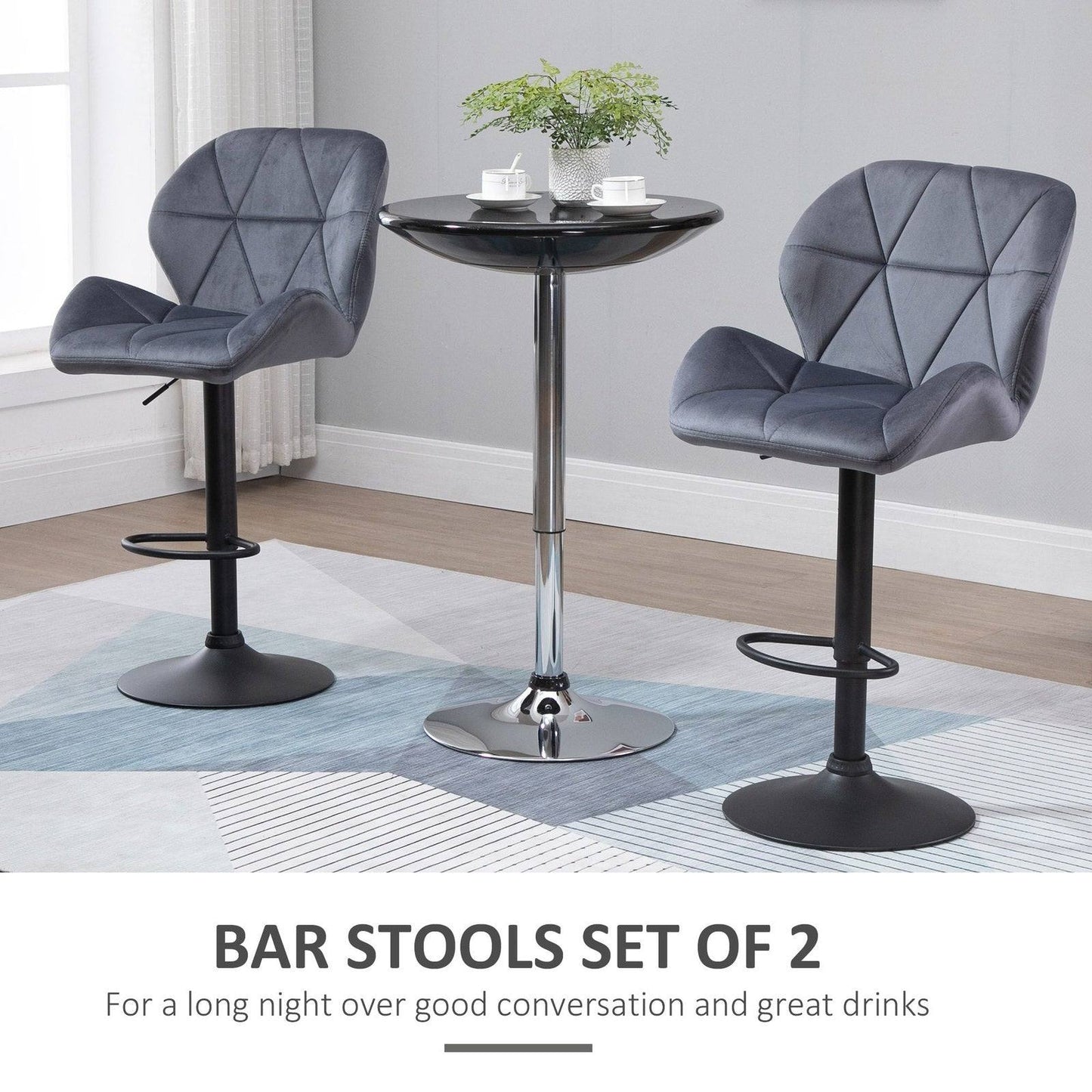 Adjustable Bar Stools Set of 2