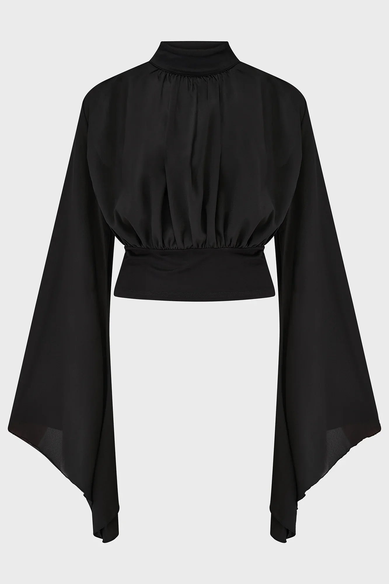 Killstar Astralune High Neck Flared Sleeve Top
