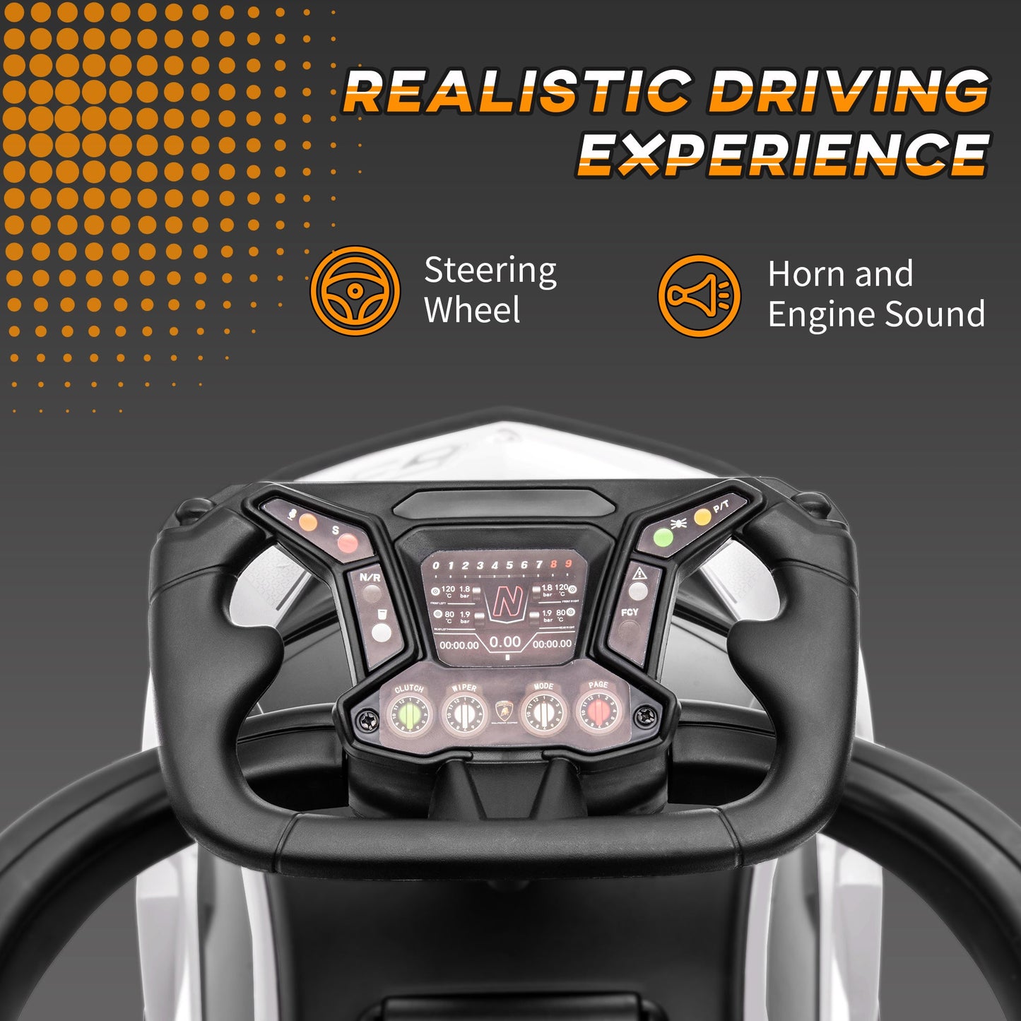 2 in 1 Baby Essenza SCV12 Ride On Car With Parenr Handle 1 To 3 Years White by Aiyaplay