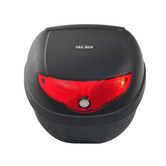 24 L Motorcycle Luggage Case Withreflectors-Black/Red