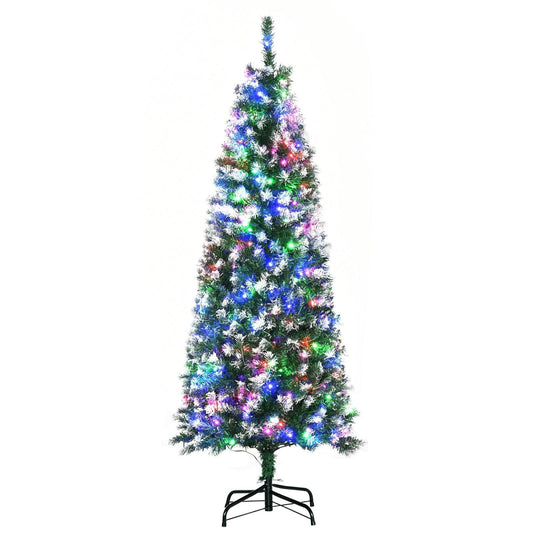 5FT Tall Prelit Pencil Slim Artificial Christmas Tree with Realistic Branches