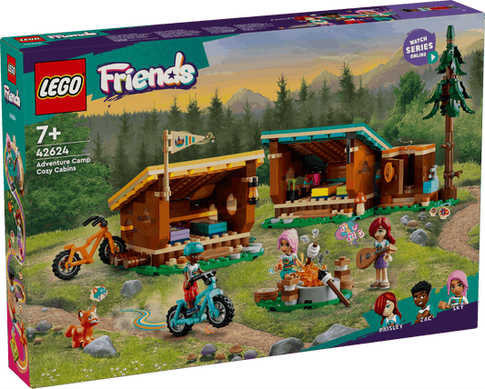 Lego Friends 42624 Adventure Camp Cosy Cabins Playset for Ages 7 & Up