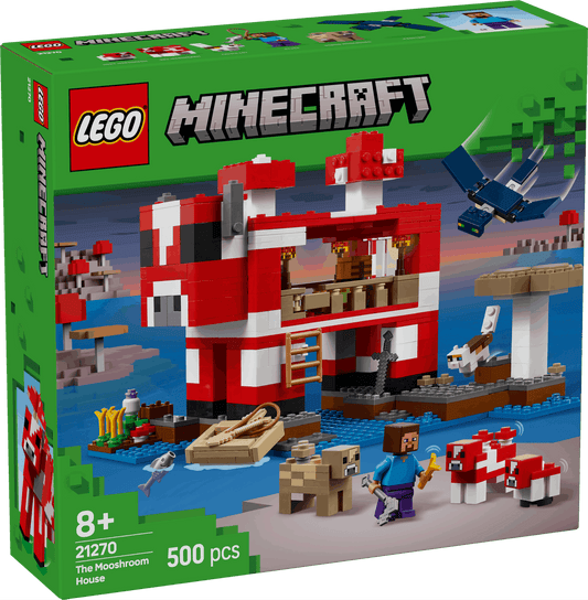 Lego Minecraft 21270 The Mooshroom House Toy Playset for Ages 8 and Up
