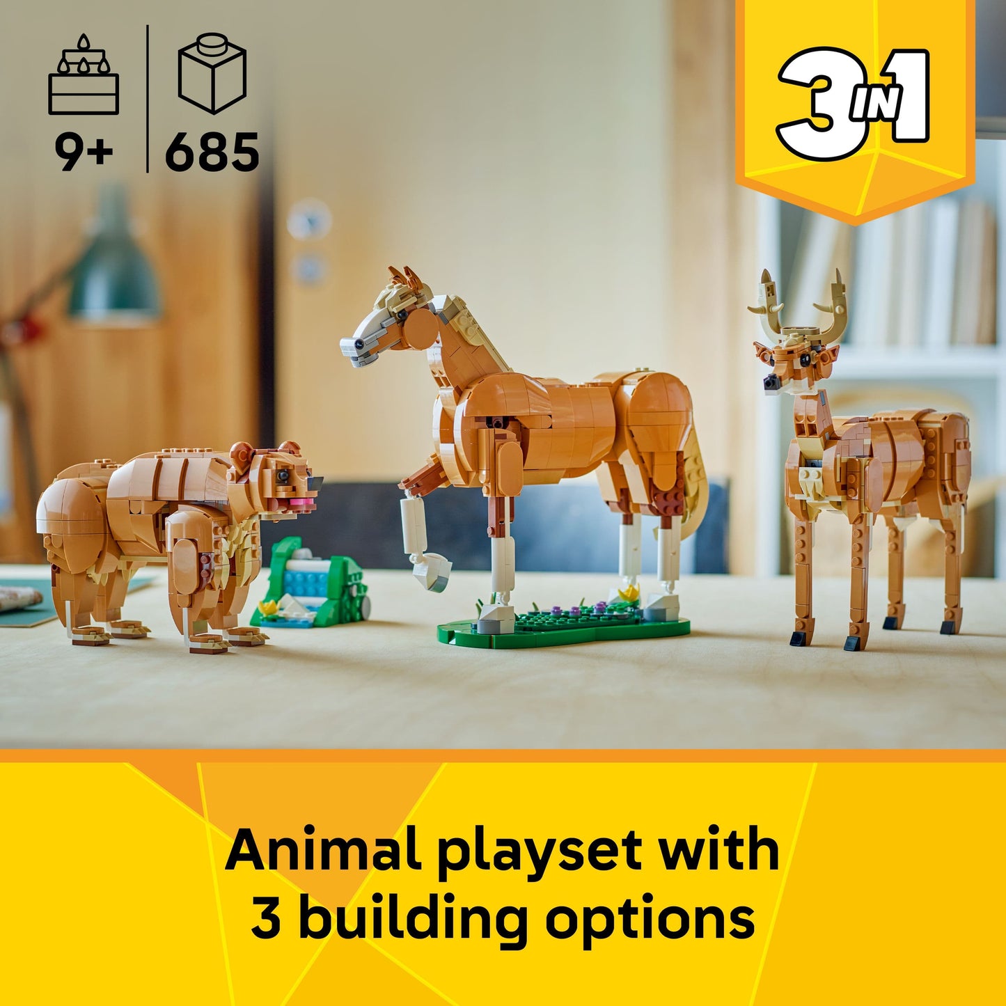 Lego Creator 3 in 1 31166 Beautiful Horse Rebuildable Set for Ages 9+