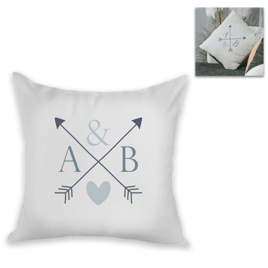 Personalised Cushion - Couple's Initials Design