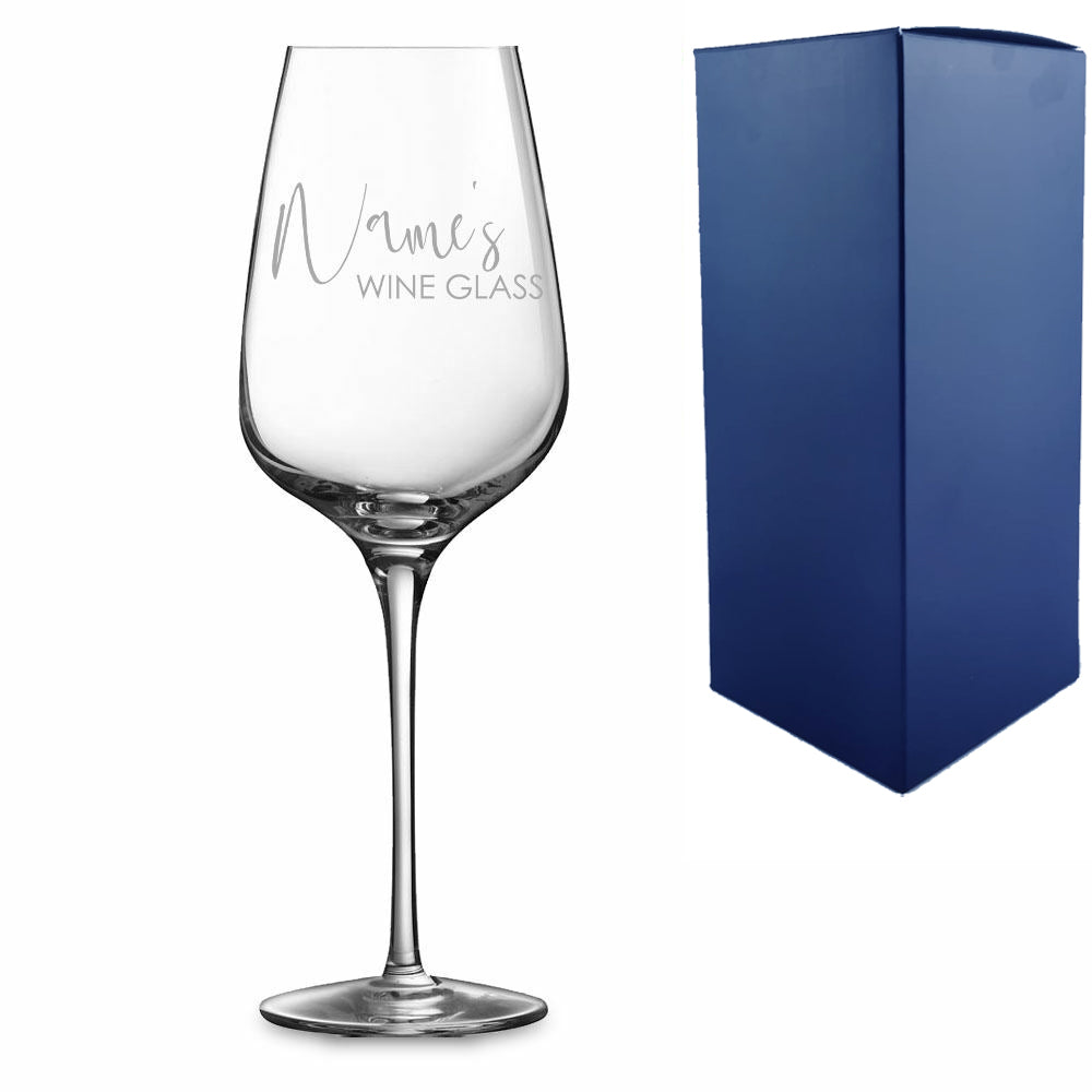 Personalised Engraved Wine Glasses with Any Message & Scripted Name Designs