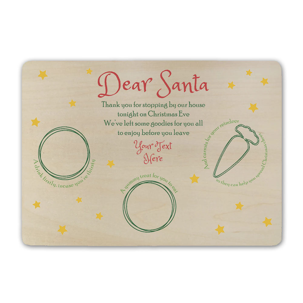 Color Printed Wooden Santa Board for Christmas Eve