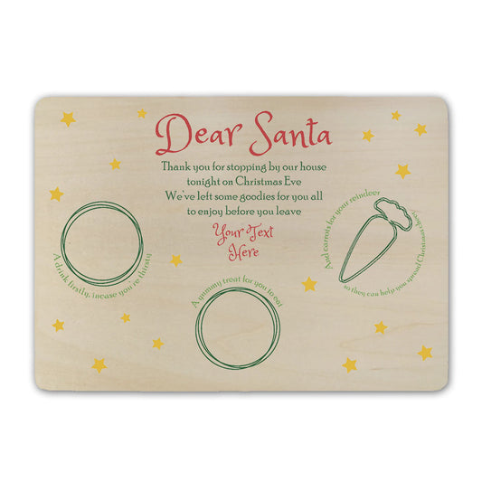 Color Printed Wooden Santa Board for Christmas Eve