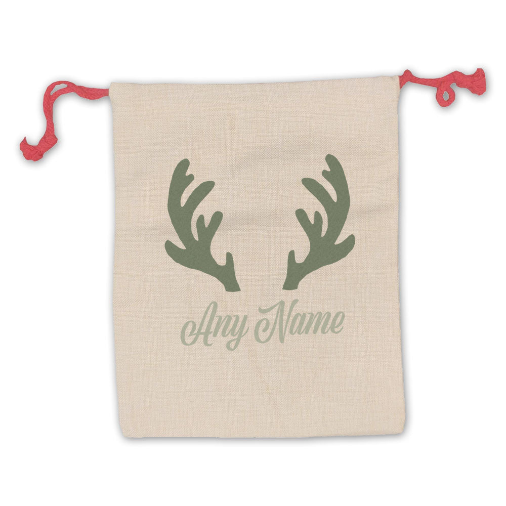 Christmas Presents Sack with Antlers Design