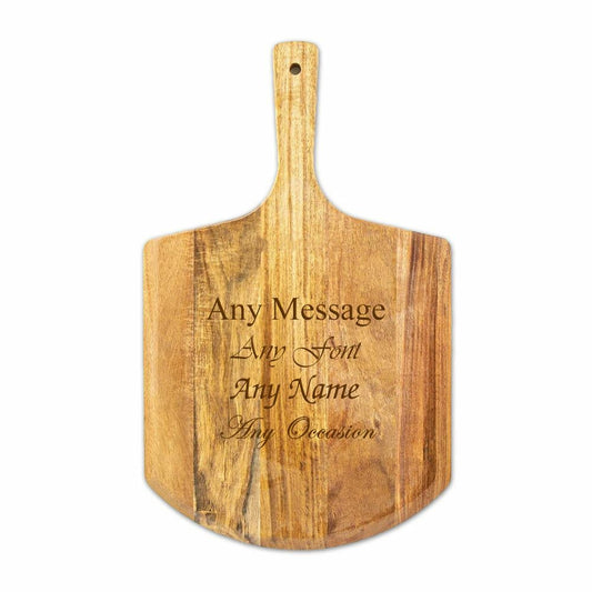 Engraved Wooden Acacia 30cm Pizza Peel