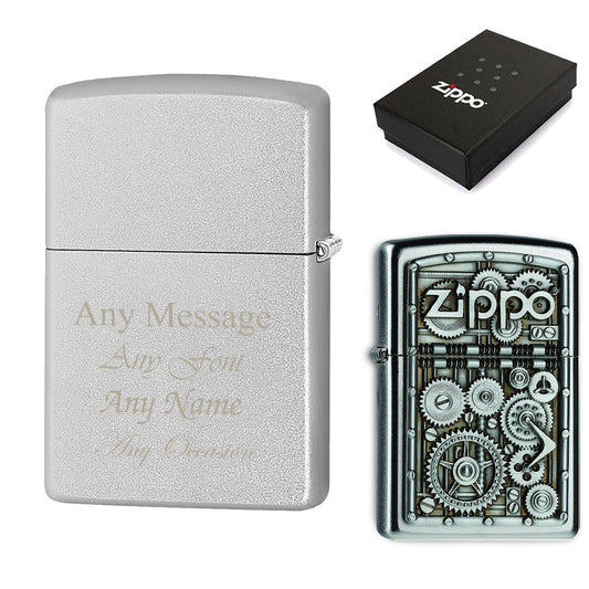 Engraved Engine Emblem Official Zippo Windproof Lighter