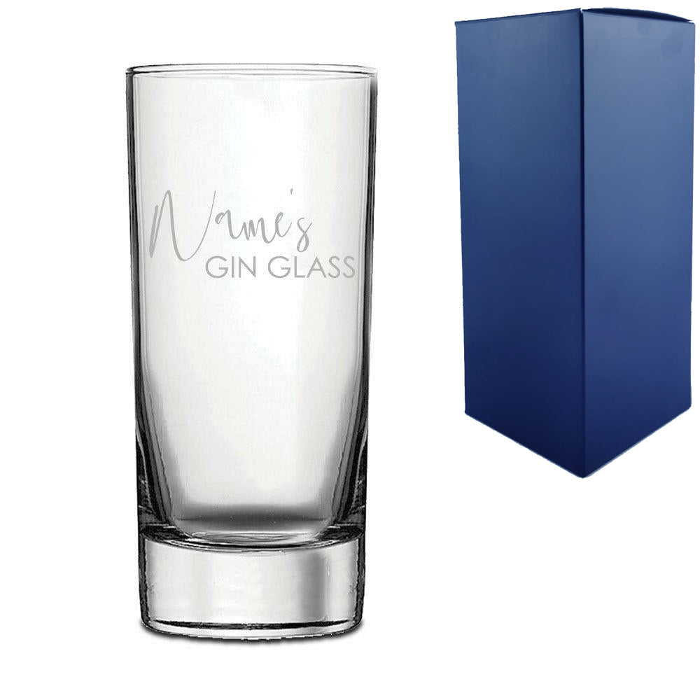 Engraved Gin Balloon and Tumbler Cocktail Glasses with Personalised Designs and Gift Box