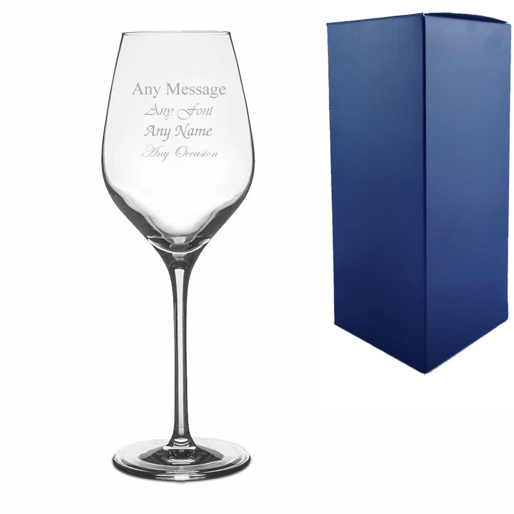 Engraved 12oz Exquisit Royal White Wine Glass