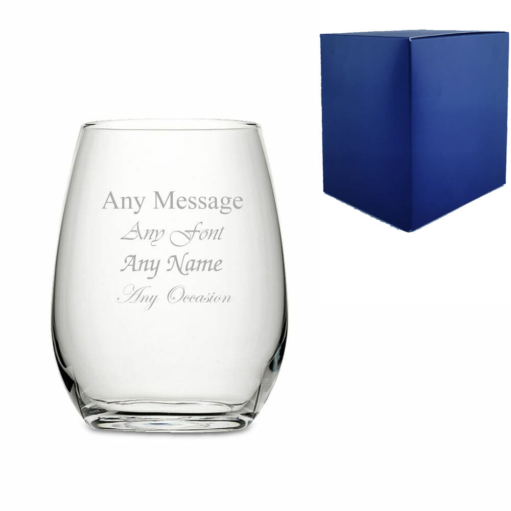 Engraved Wine Glass with Premium Satin-Lined Gift Box for Any Occasion
