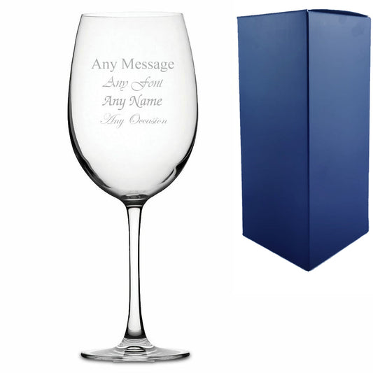 Engraved Giant Wine Glass, Can Hold 1 Bottle of Wine