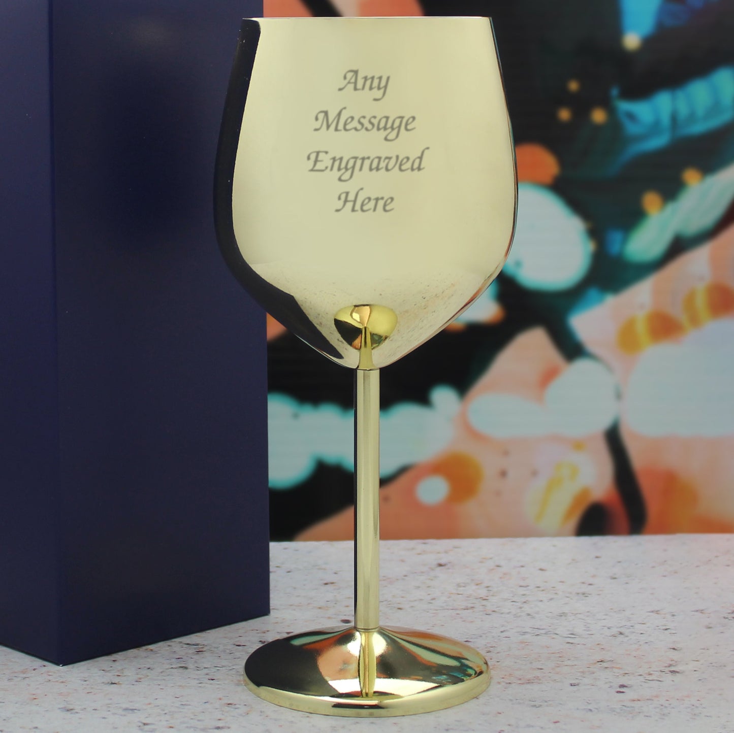 Engraved Wine Glass with Personalized Message Elegant Gift Presentation Keepsake