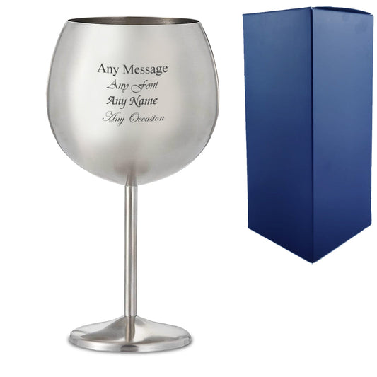 Engraved Silver Metal Gin Balloon