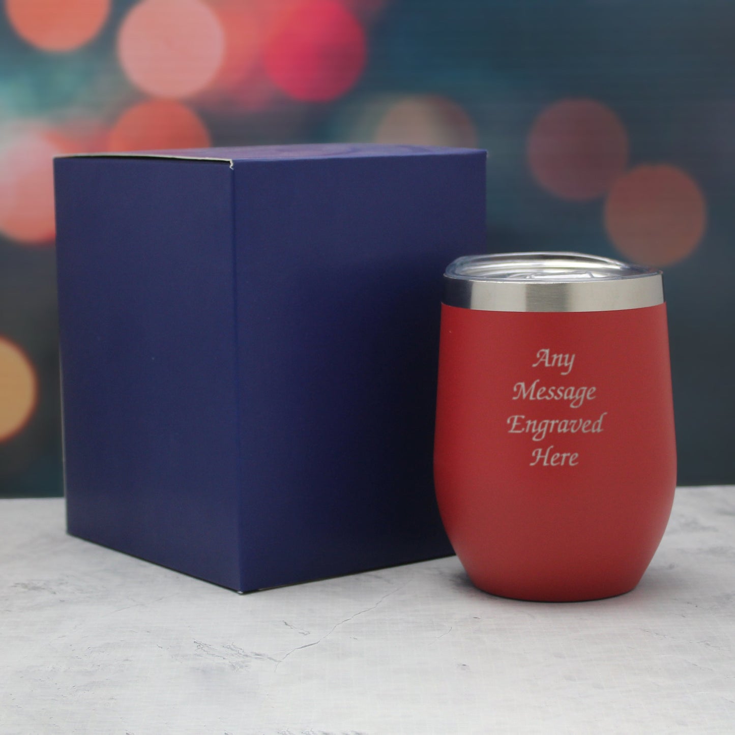 Engraved Red Insulated Travel Cup