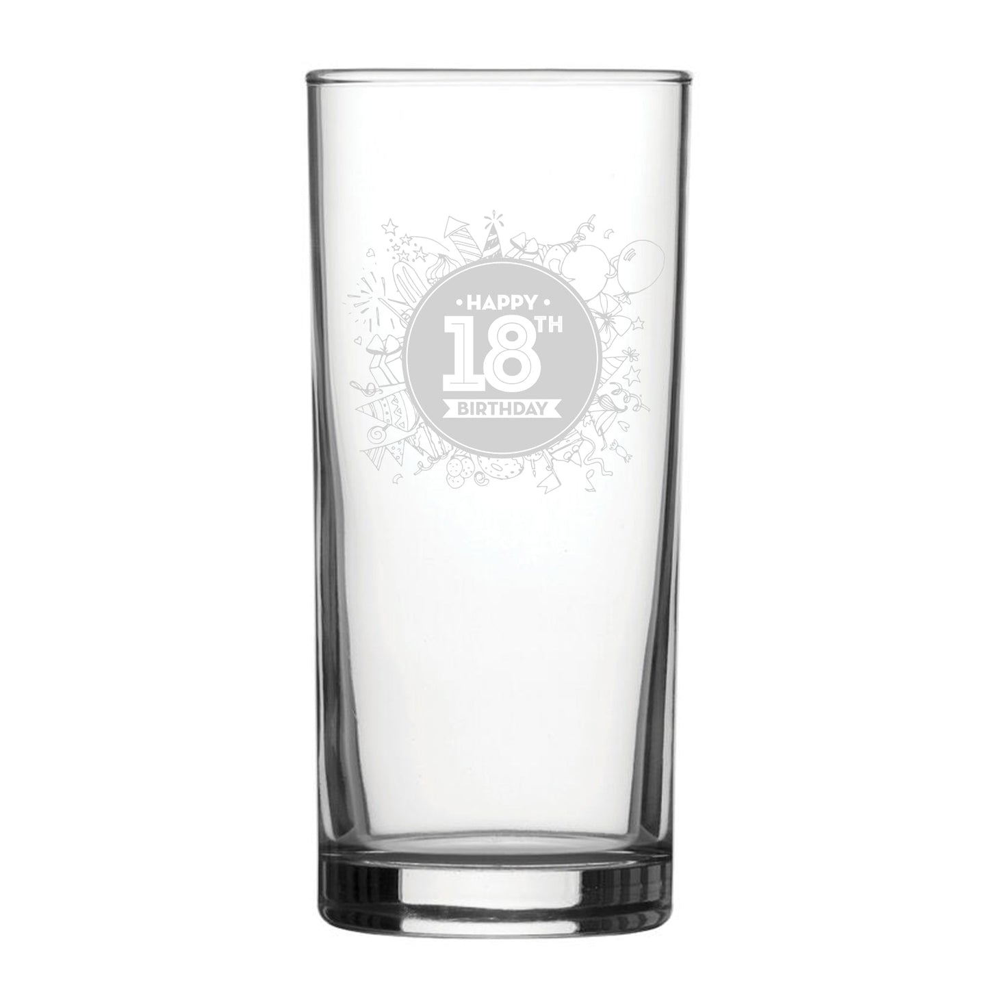 Happy 18th Birthday Present - Engraved Novelty Glassware Collection