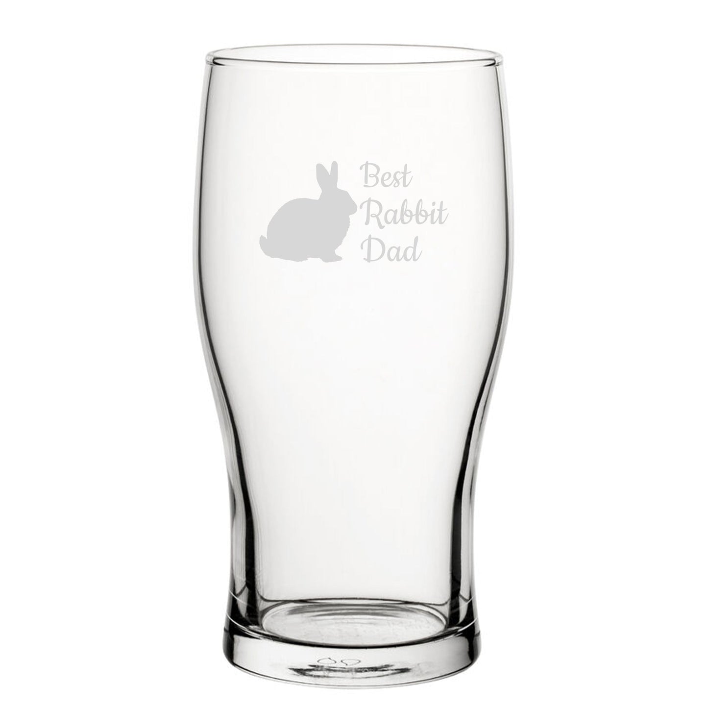 Engraved Novelty Tulip Pint Beer Glass For Rabbit Lovers Rabbit Mum Dad Gifts