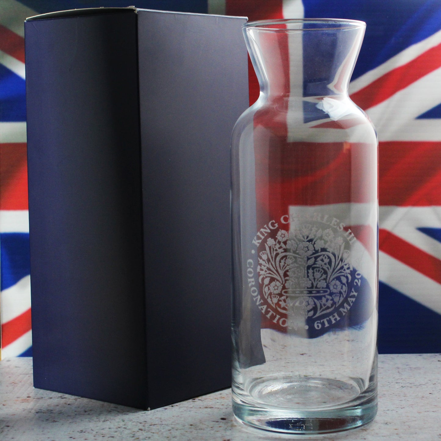 Engraved Commemorative Coronation of the King Vase