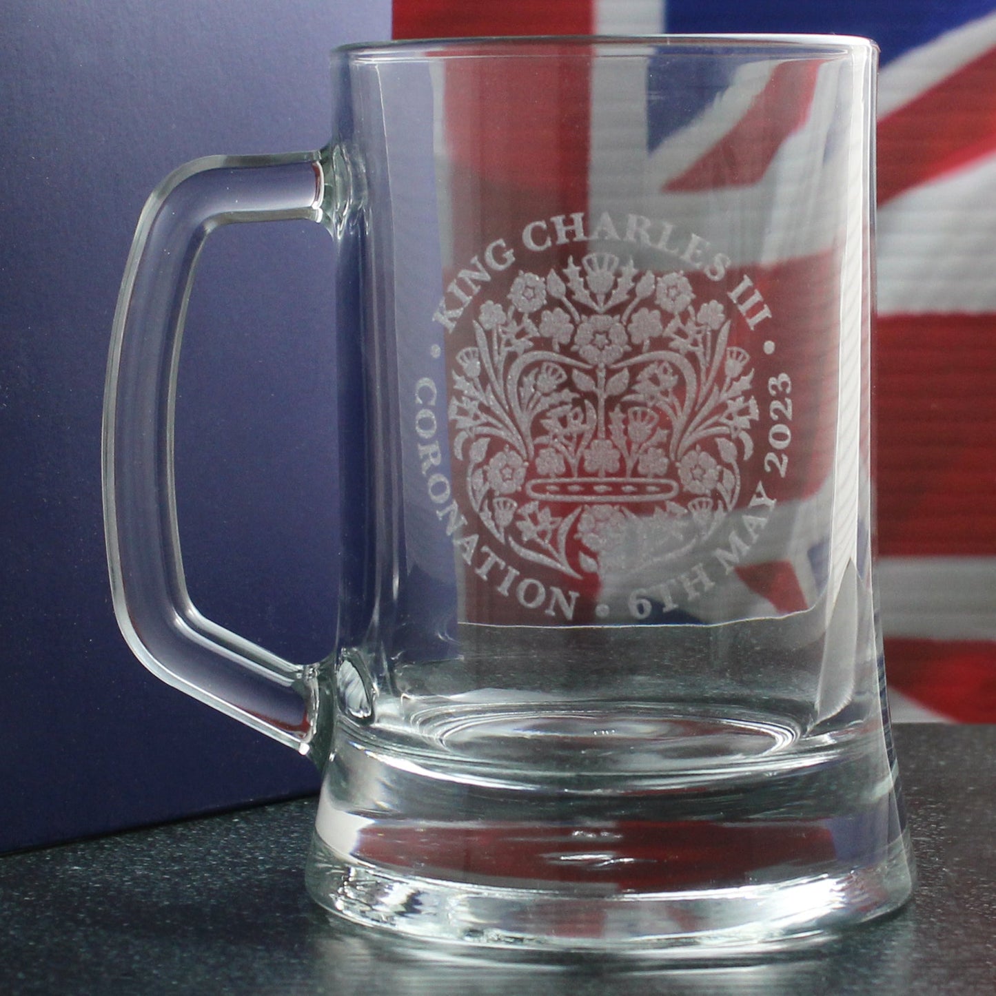 Engraved Commemorative Coronation of the King Beer Mug