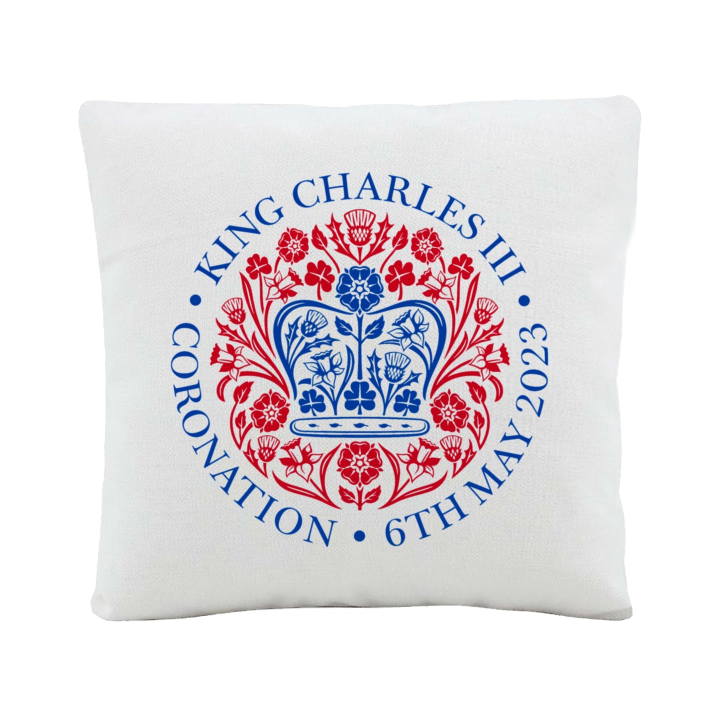 Printed Commemorative Coronation of the King Cushion and Cover