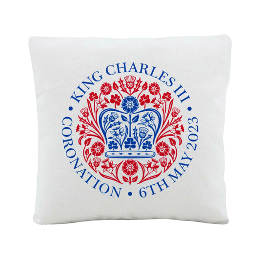 Printed Commemorative Coronation of the King Cushion and Cover