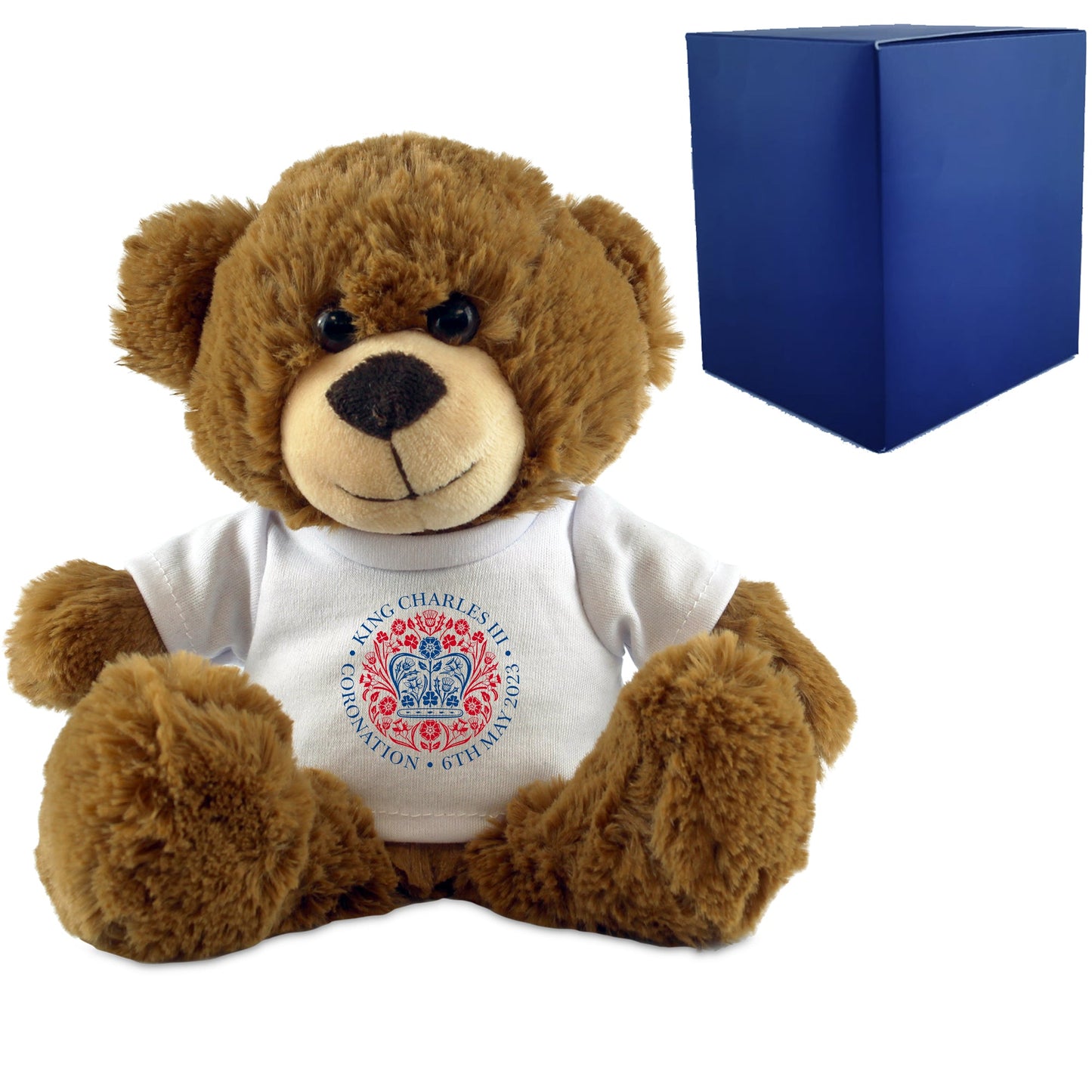 Printed Commemorative Coronation of the King Dark Brown Teddy
