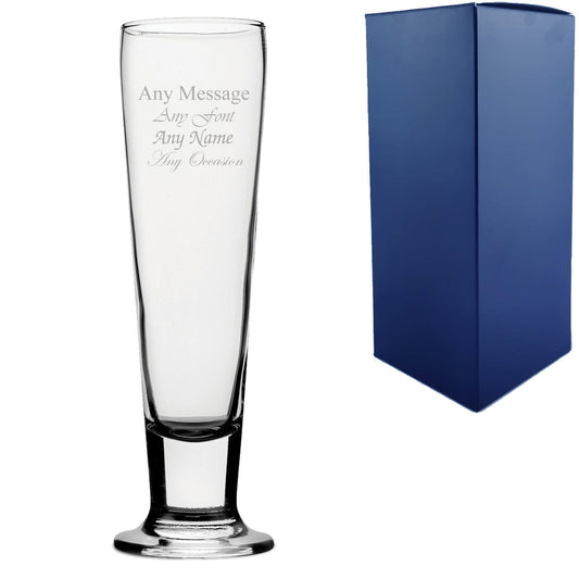 Engraved Tall 14oz Cin Cin Beer Glass
