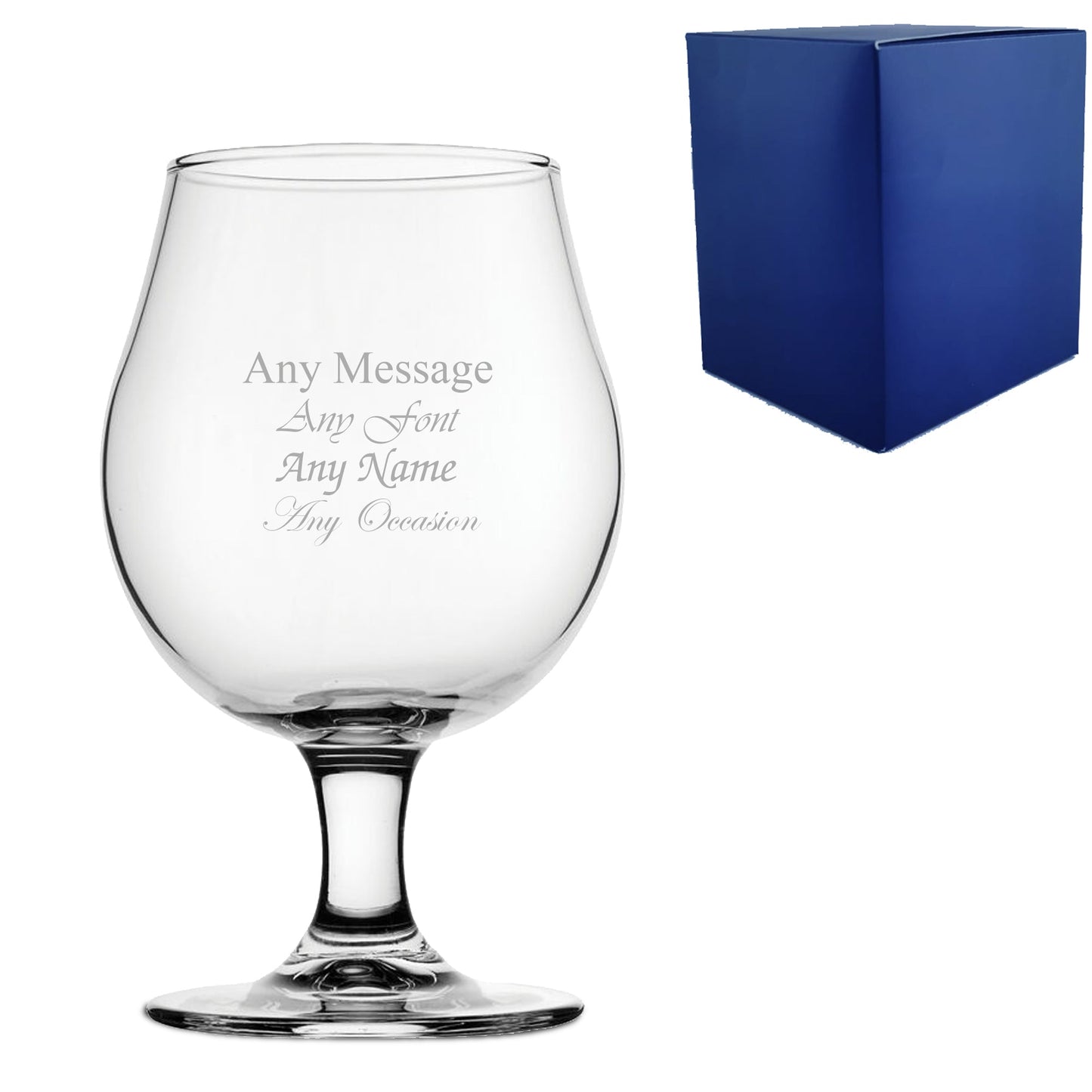 Engraved 16.75oz Draft Stemmed Beer Glass