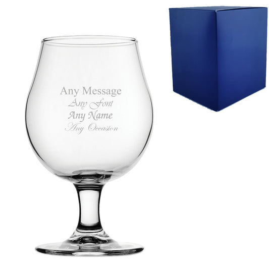 Engraved 16.75oz Draft Stemmed Beer Glass
