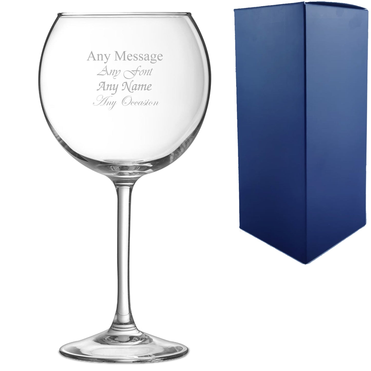 Engraved Vina Splendid Gin Balloon Cocktail Glass, Personalise with Any Name or Message