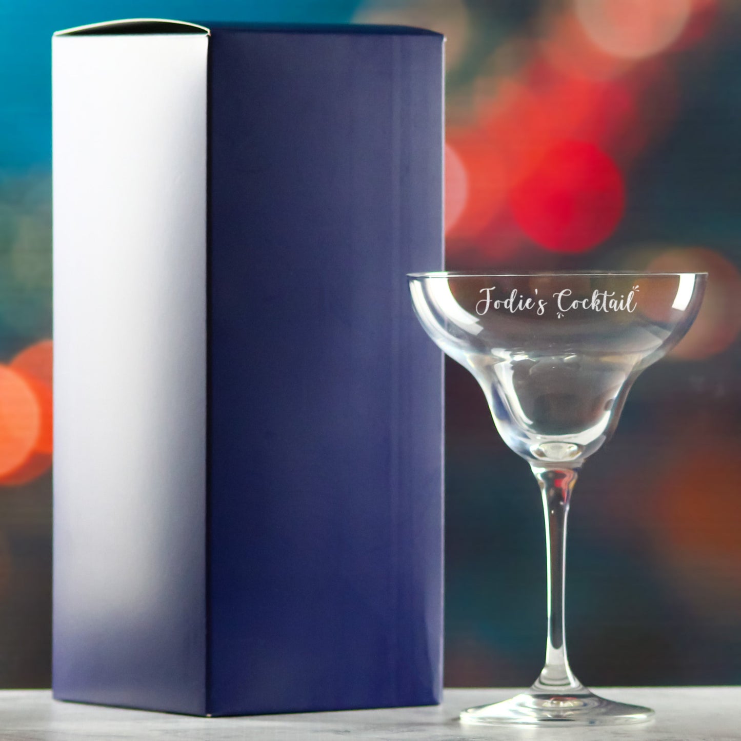 Engraved Personalised Cocktail & Bar Glassware, Custom Name or Message, Gift Box Included