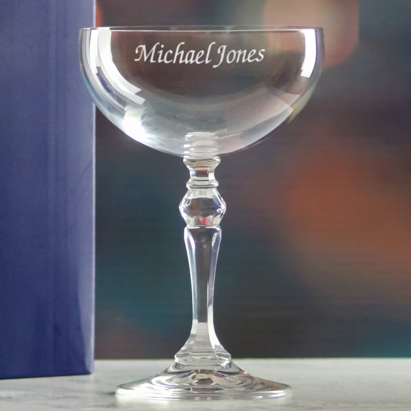 Engraved Charleston Cocktail Champagne Coupe, Personalise with Any Name or Message